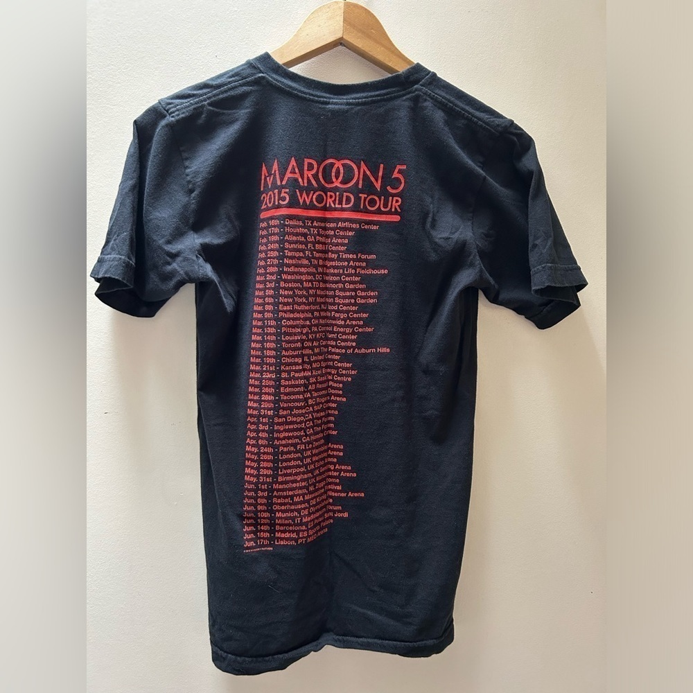 Maroon 5 World Tour 2015 Concert Tee Small - Picture 2 of 5